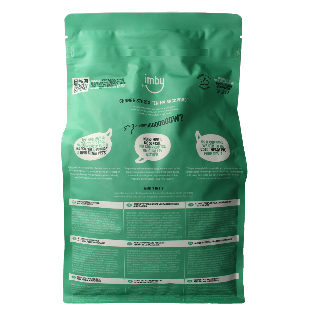 Imby Pet Food  Hondenbrokken adult vegan 1500.00 Gram