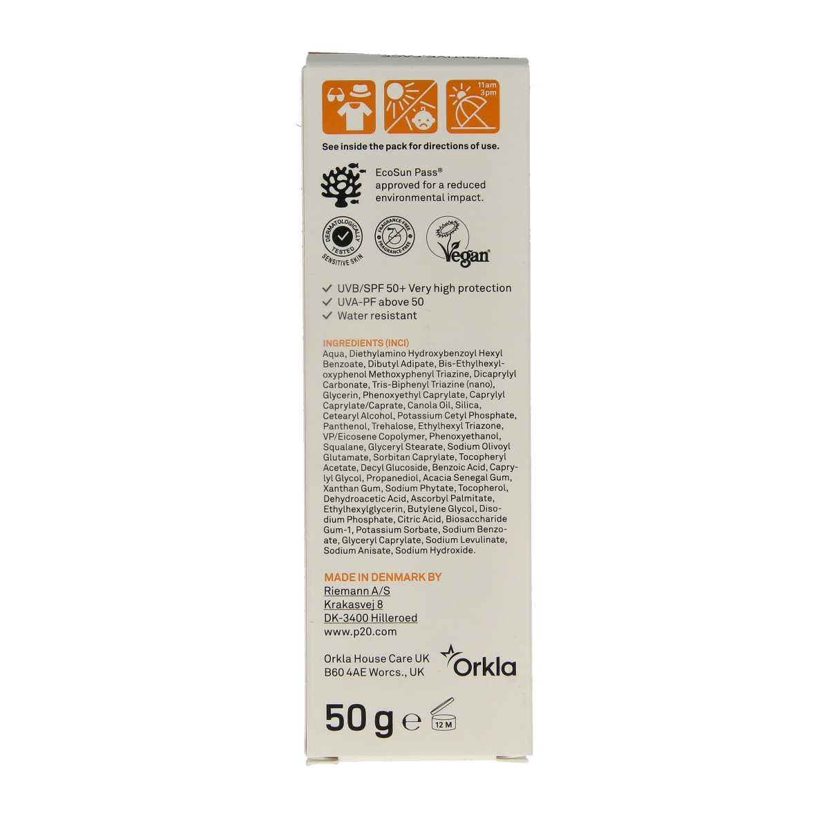 P20 Once a day face creme SPF50  50.00 Gram