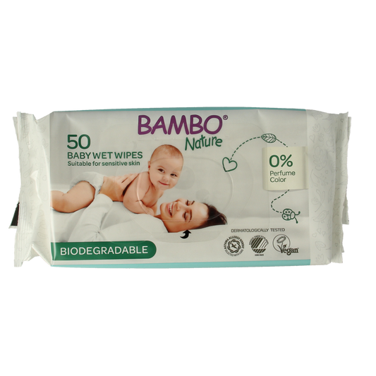 Bambo Nature wet wipes 50.00 Stuks