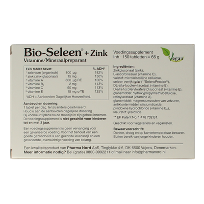 Pharma Nord Bio seleen & zink 150.00 Tabletten