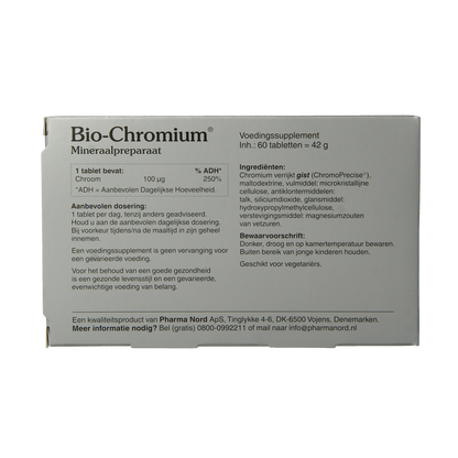 Pharma Nord Bio chromium bloedsuiker 60.00 Tabletten