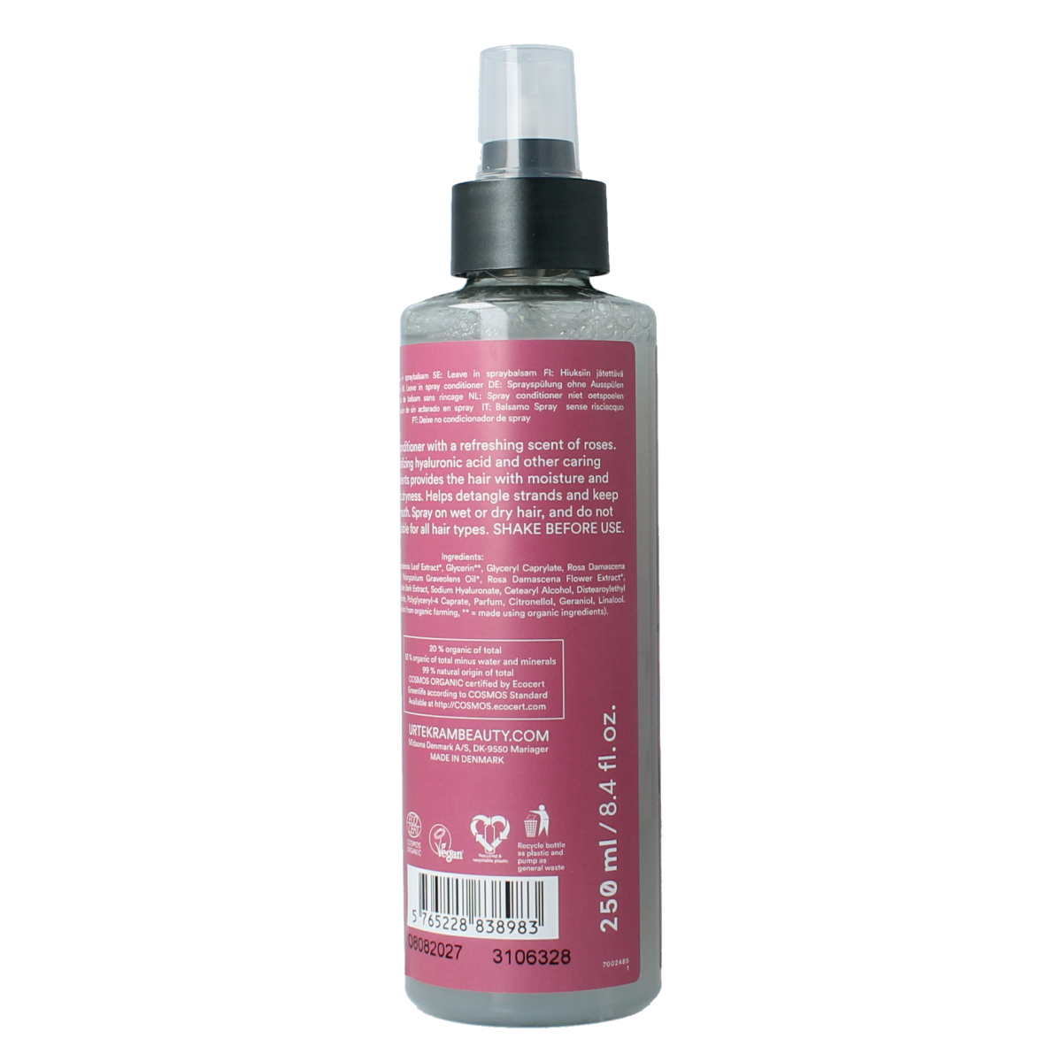 Urtekram Rozen spray conditioner 250.00 Milliliter
