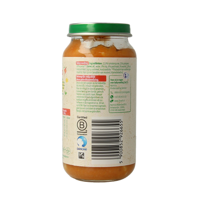 Olvarit Pompoen kip pasta 12M06 250.00 Gram
