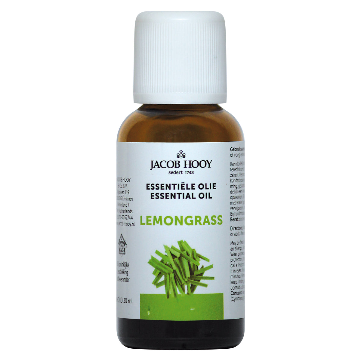 Jacob Hooy Lemongrass olie 30.00 Milliliter