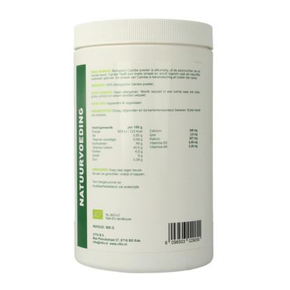 Vitiv Carobe poeder bio 500.00 Gram