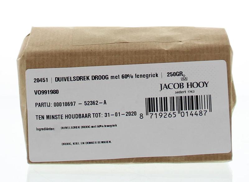 Jacob Hooy Duivelsdrek droog met fenegriek 250.00 Gram