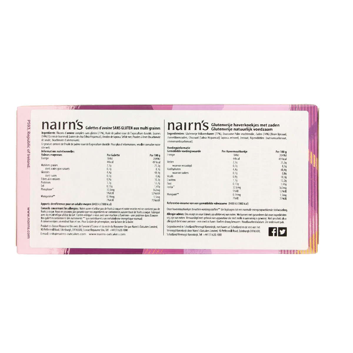 Nairns Oatcakes super seeded 180.00 Gram