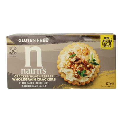 Nairns Cracker volkoren pepper 137 Gram