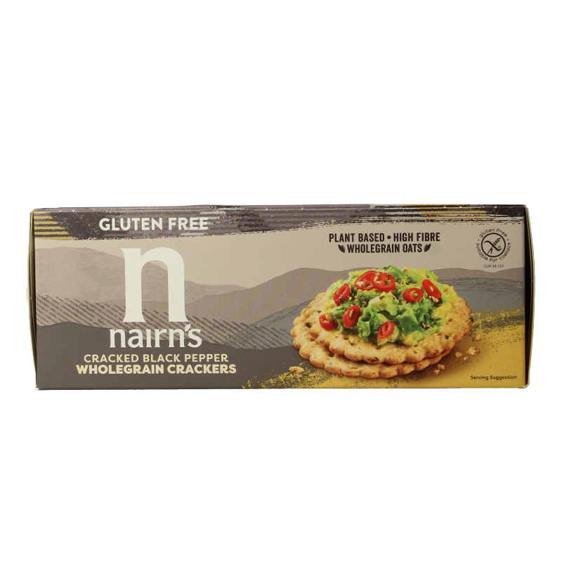 Nairns Cracker volkoren pepper 137 Gram