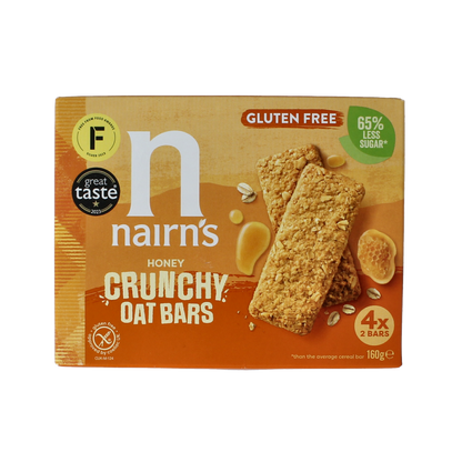 Nairns Crunchy oat bars honey glutenvrij 160 Gram