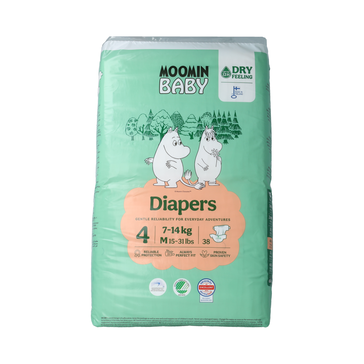 Moomin Baby luiers maat 4 7-14kg 38.00 Stuks