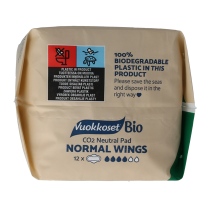 Vuokkoset Bio Maandverband normal wings 12.00 Stuks
