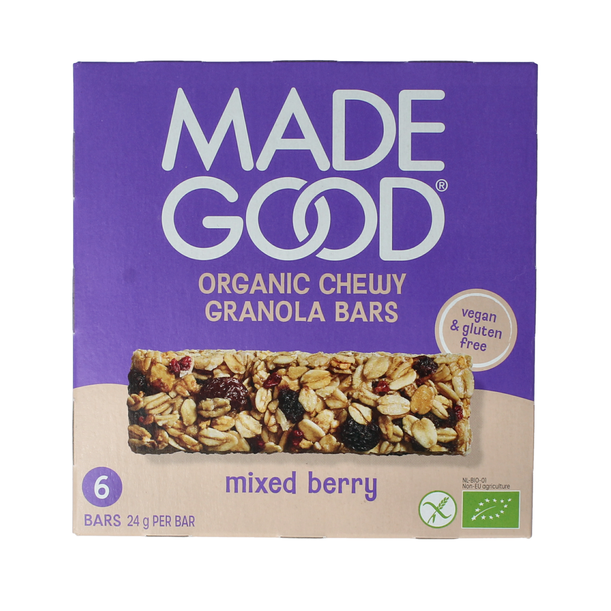 Made Good Granola bar mixed berries 24 gram bio 6.00 Stuks