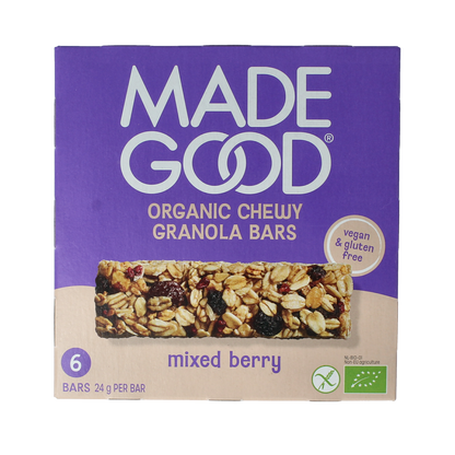 Made Good Granola bar mixed berries 24 gram bio 6.00 Stuks