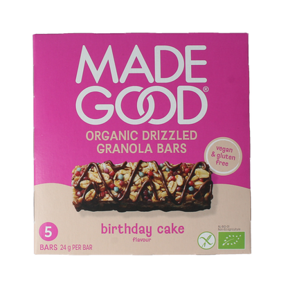MadeGood  Granola bar birthday cake bio 5.00 Stuks