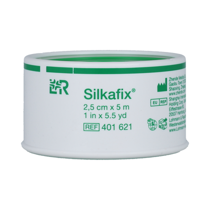 Silkafix Hechtpleister 5m x 2.5cm latexvrij 1.00 Stuks