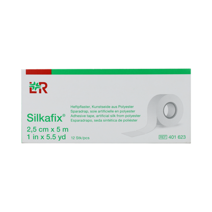 Silkafix Hechtpleister 5m x 2.5cm latexvrij 12.00 Stuks