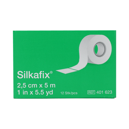 Silkafix Hechtpleister 5m x 2.5cm latexvrij 12.00 Stuks