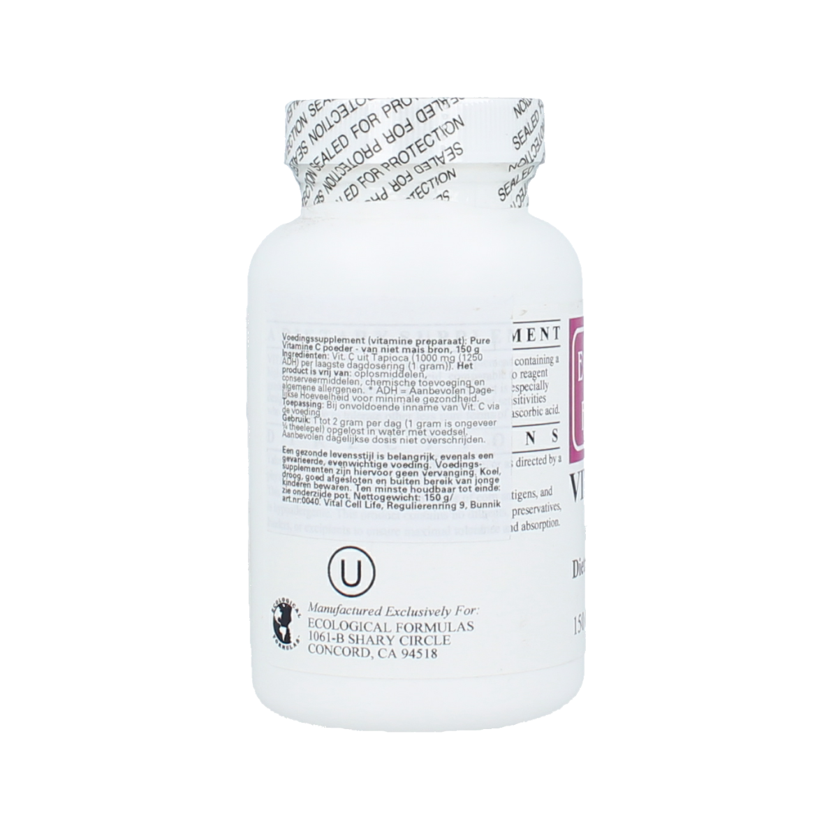Ecological Form Vitamine C ecologische formule 150.00 Gram