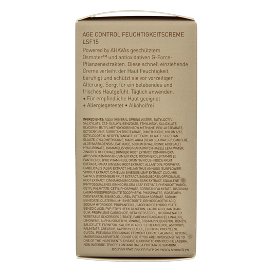 Ahava Men age control moisturizing gezichtcreme SPF15  50.00 Milliliter