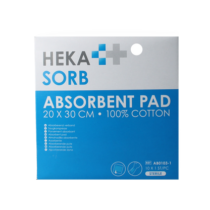 Hekasorb Absorberend verband 20x30 steriel  10.00 Stuks