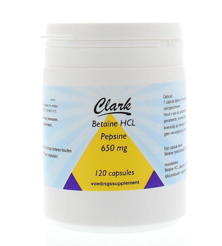 Clark Betaine HCL 650 120.00 Capsules