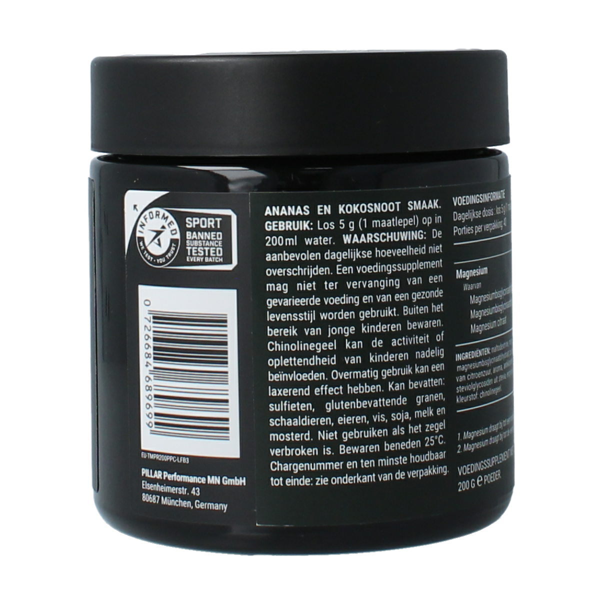 PILLAR Triple magnesium pineapple & coconut pot 200.00 Gram