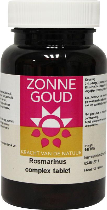 Zonnegoud Rosmarinus complex 120.00 Tabletten