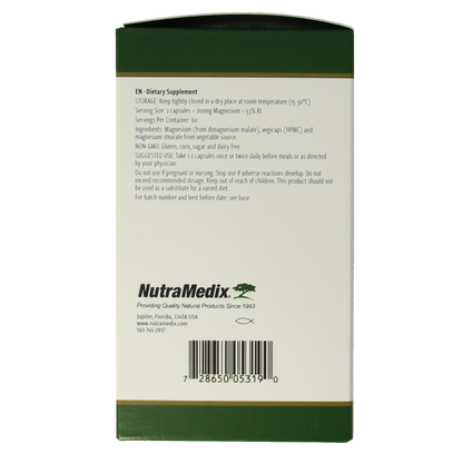 Nutramedix Magnesium malaat 120 Vegetarische capsules