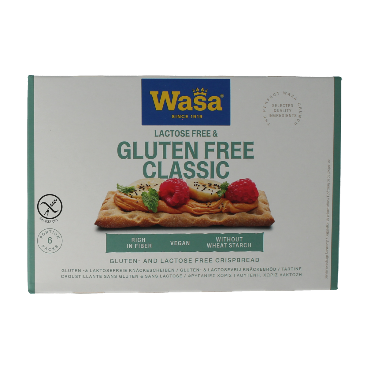 Wasa Knackebrod classic glutenvrij 6 x 40 gram 240.00 Gram