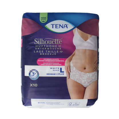 Tena Silhouette plus low waist wit L 10.00 Stuks