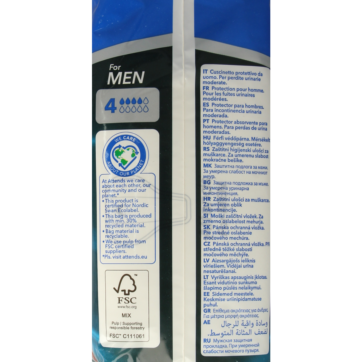 Attends For men 4 14.00 Stuks