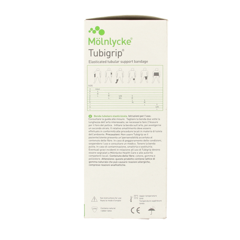 Tubigrip Elastisch buisverband B 10m x 6.25cm wit 1 Stuks