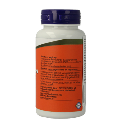 NOW Saccharomyces boulardii 500mg 60.00 Vegetarische capsules