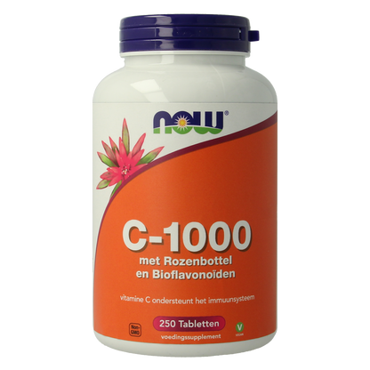 NOW Vitamine C-1000 met rozenbottel en bioflavonoiden 250.00 Tabletten