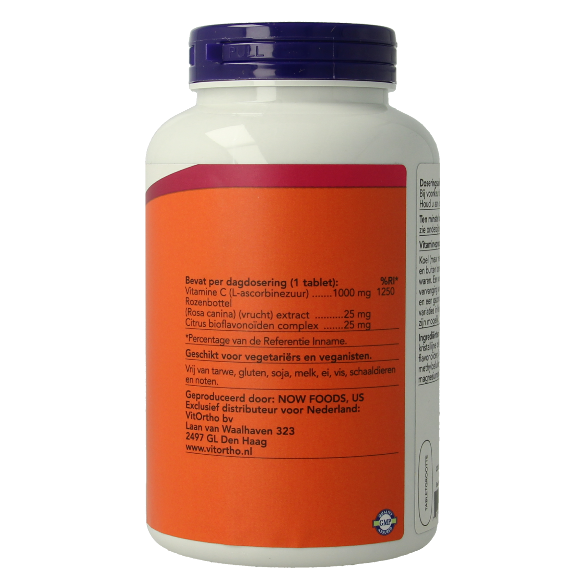 NOW Vitamine C-1000 met rozenbottel en bioflavonoiden 250.00 Tabletten