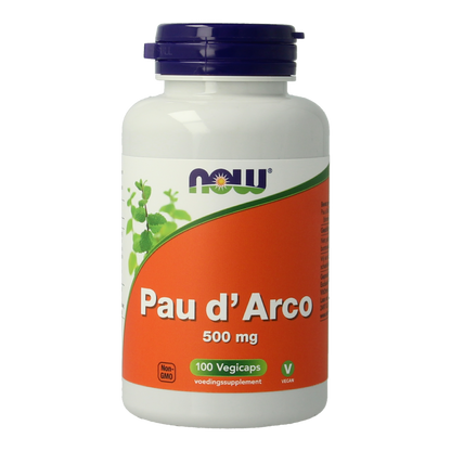 NOW Pau d'arco 500mg 100.00 Vegetarische capsules