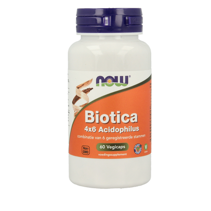 NOW Biotica 4x6 acidophilus 60.00 Vegetarische capsules