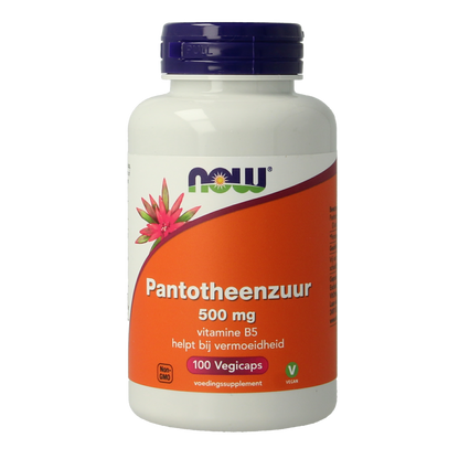 NOW Pantotheenzuur 500mg (B5) 100.00 Vegetarische capsules