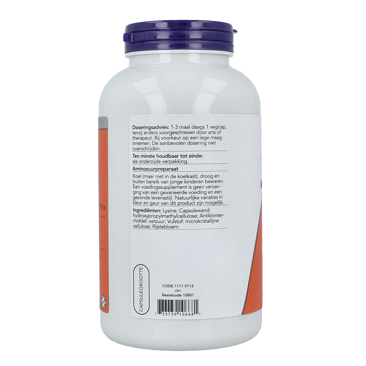 VitOrtho L-Lysine 500mg 250.00 Vegetarische capsules