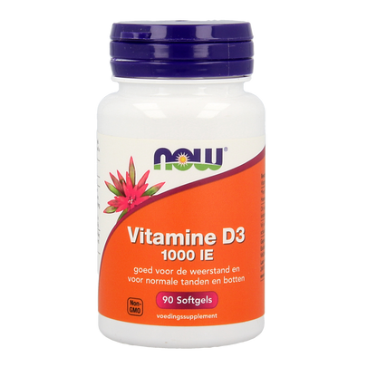 NOW Vitamine D3 1000IE 90.00 Softgels