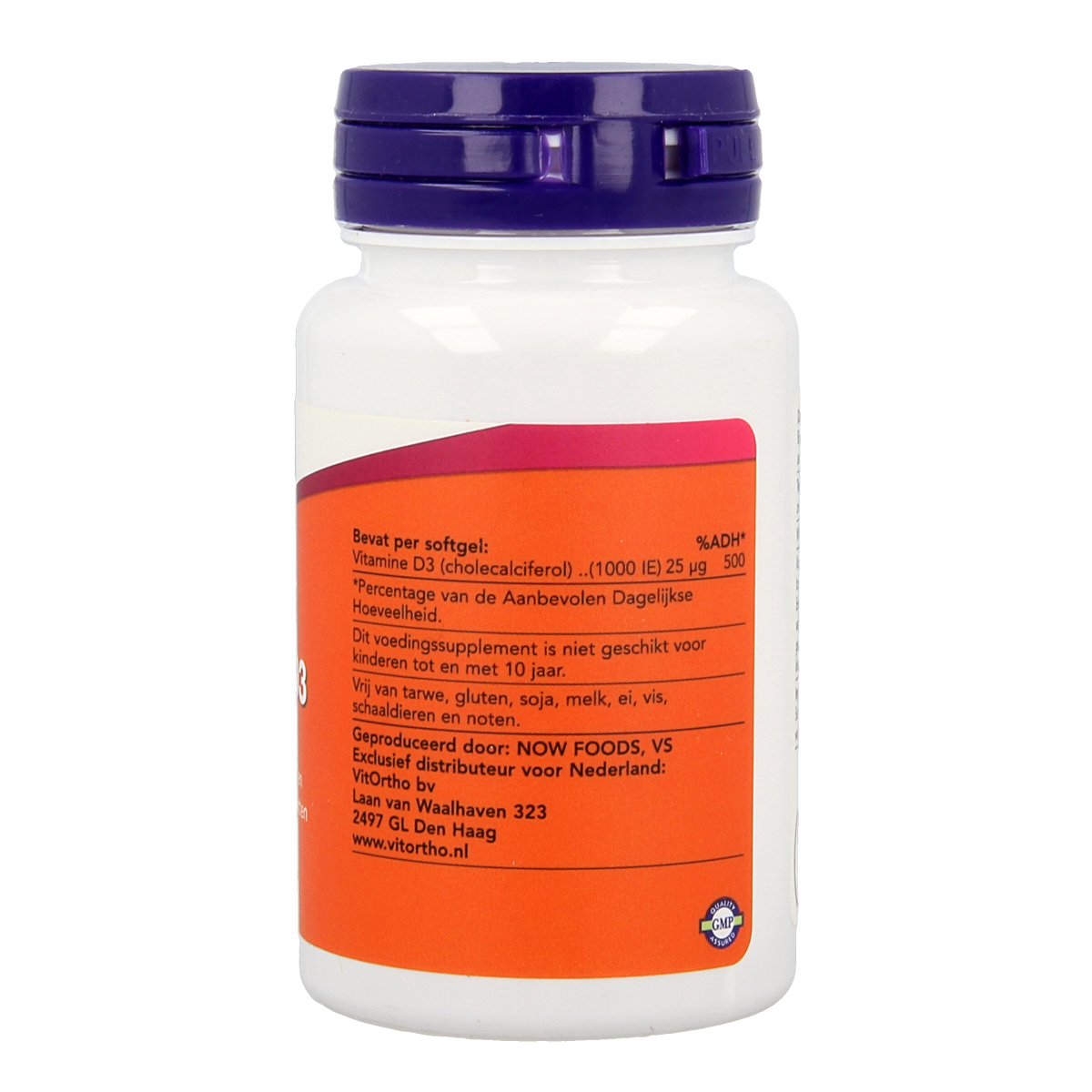 NOW Vitamine D3 1000IE 90.00 Softgels