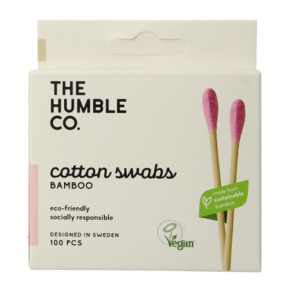The Humble Co Wattenstaafjes bamboe paars 100.00 Stuks