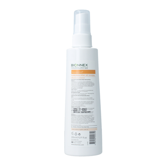 Bionnex Preventiva sunscreen cream spray kids SPF50+ 200.00 Milliliter