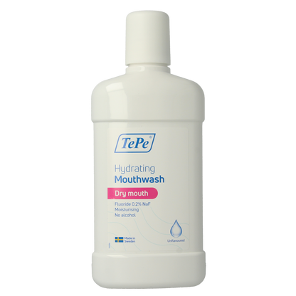 TePe Hydraterende mondspoeling droge mond unflavoured 500.00 Milliliter