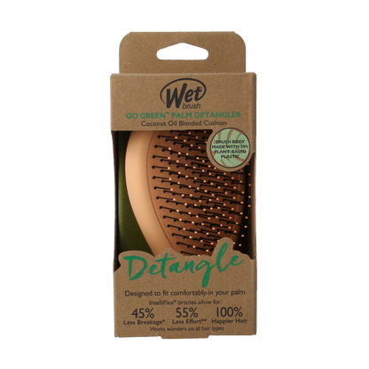 Wet Brush Go green palm detangler orange coconut oil 1.00 Stuks