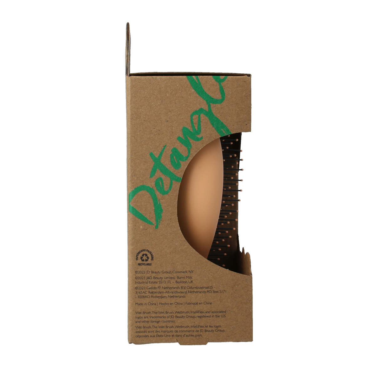 Wet Brush Go green palm detangler orange coconut oil 1.00 Stuks