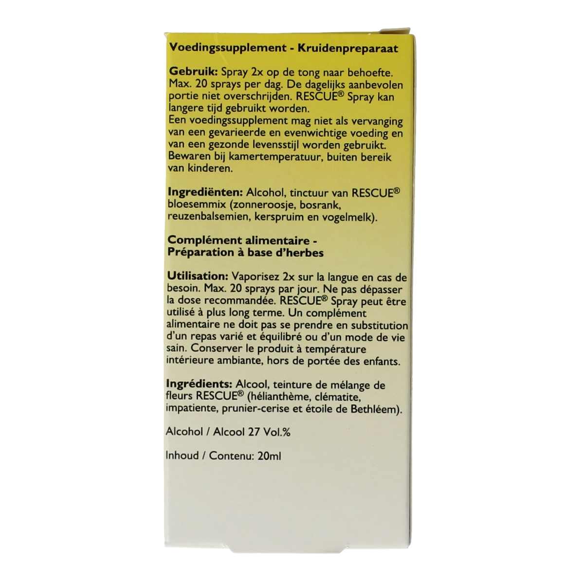 Bach Rescue Rescue remedy spray 20.00 Milliliter