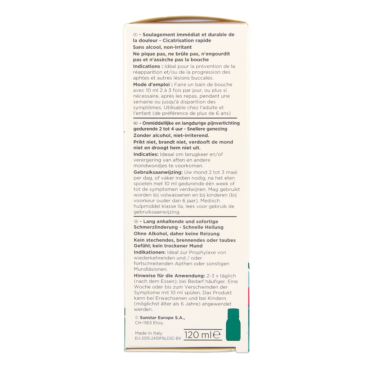GUM Aftaclear mondwater 120.00 Milliliter