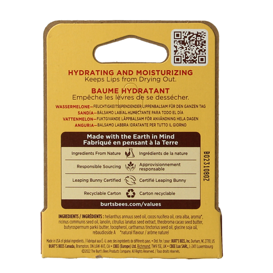 Burt's Bees Lipbalm watermelon blister 4.25 Gram